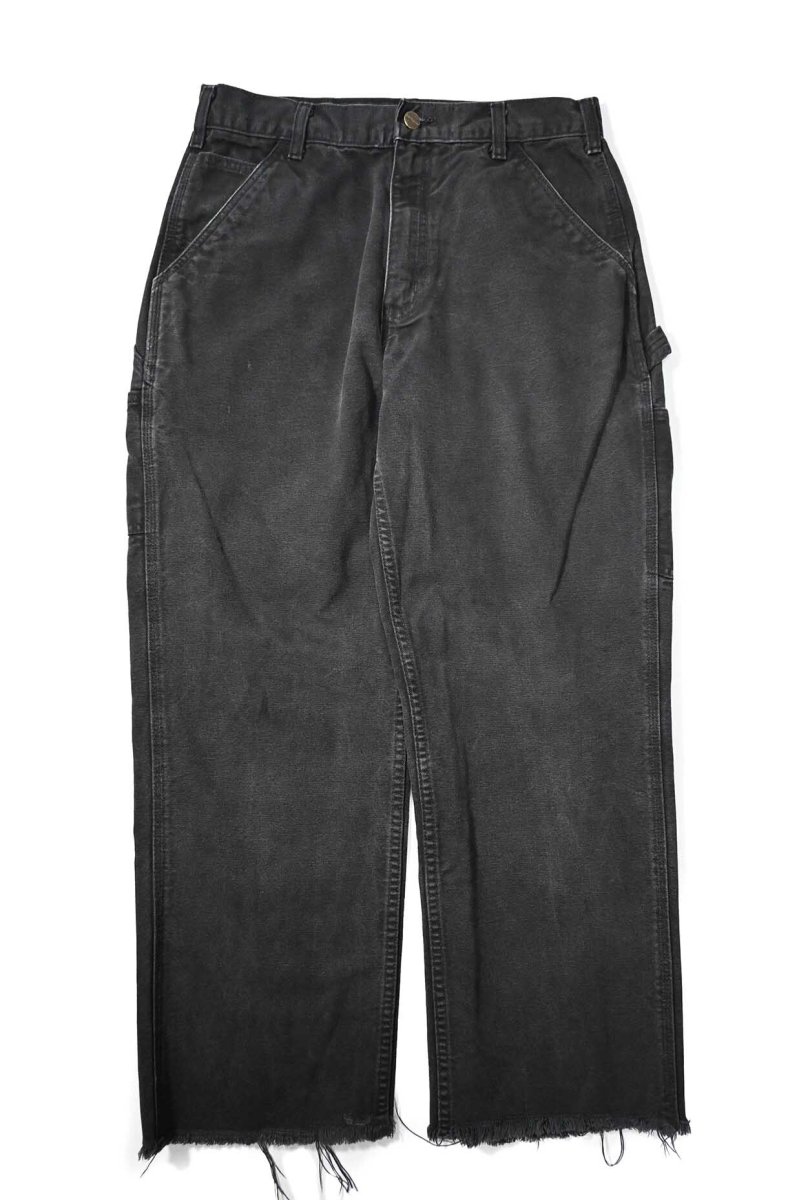 画像1: 20' Used Carhartt Duck Carpenter Pants Black カーハート (1)