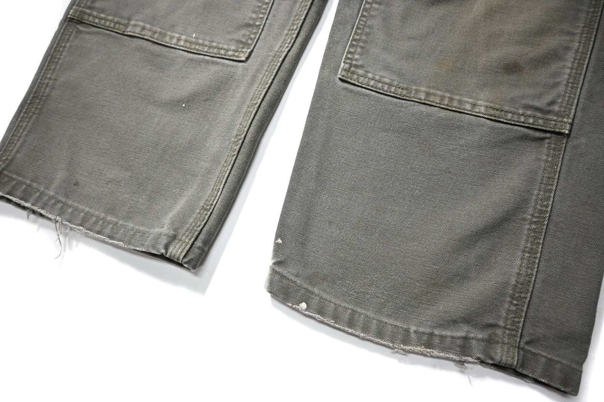 画像3: 12' Used Carhartt Duck Double Knee Carpenter Pants Moss カーハート (3)