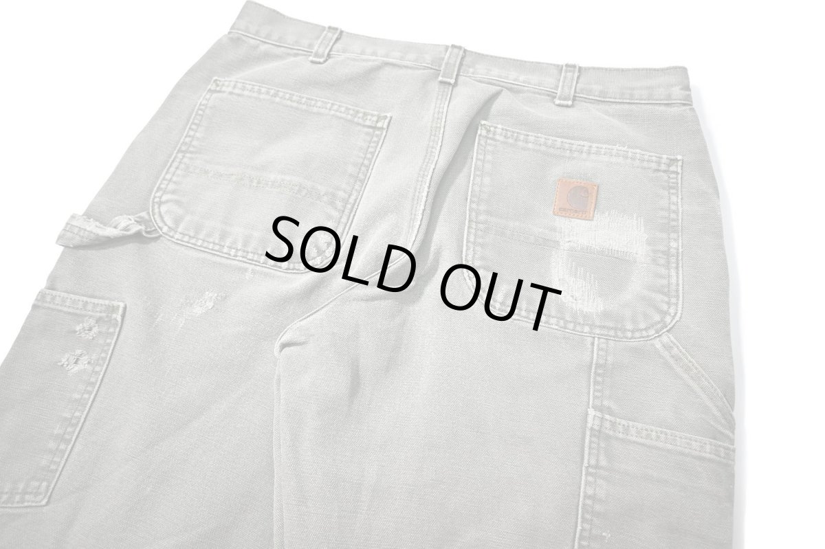 画像5: 19' Used Carhartt Duck Carpenter Pants Moss カーハート (5)