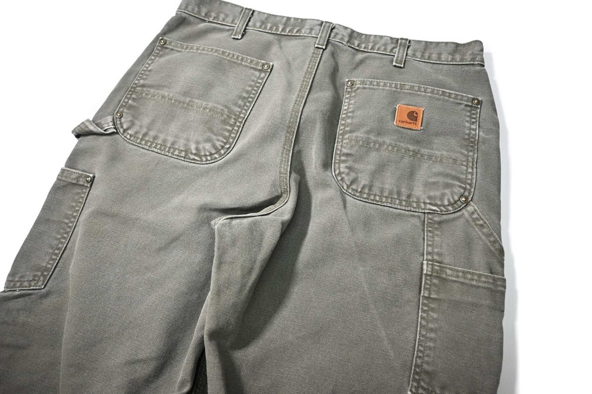 画像5: 12' Used Carhartt Duck Double Knee Carpenter Pants Moss カーハート (5)
