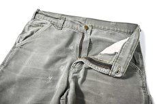画像6: 19' Used Carhartt Duck Carpenter Pants Moss カーハート (6)