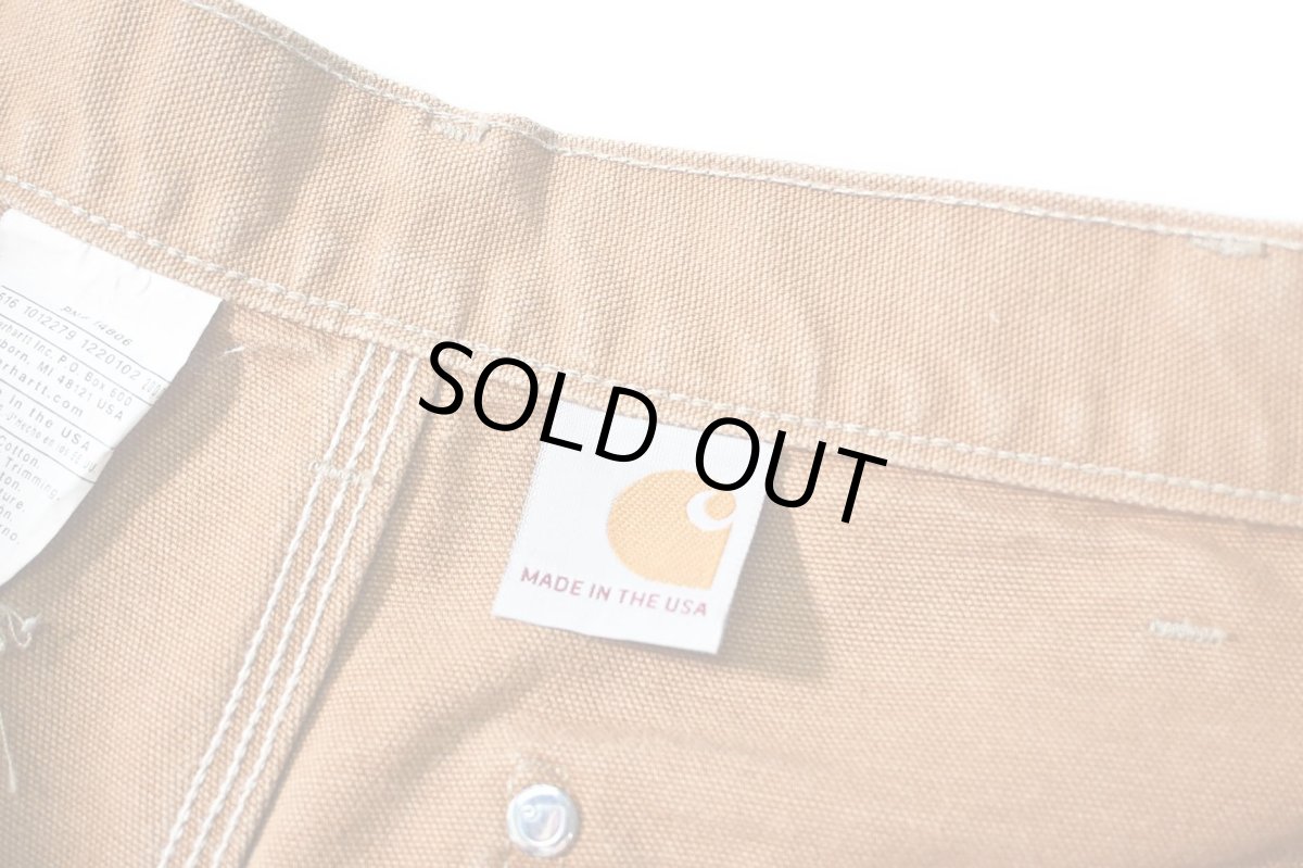 画像7: 16' Used Carhartt Duck Double Knee Carpenter Pants Brown made in USA カーハート (7)