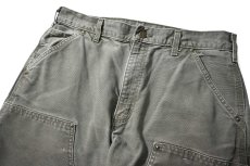 画像2: 12' Used Carhartt Duck Double Knee Carpenter Pants Moss カーハート (2)