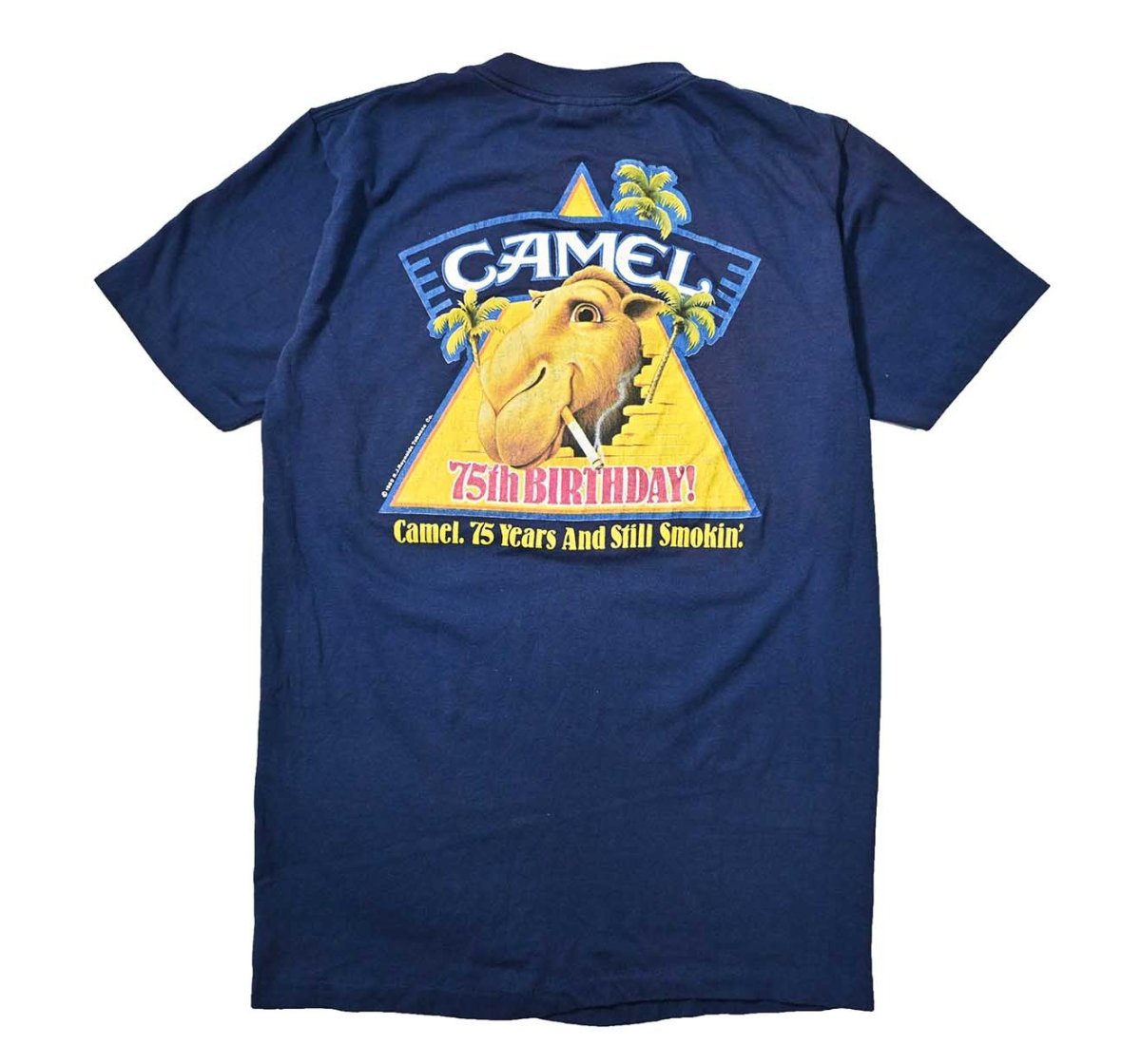 画像1: 80s Used Camel Print Tee made in USA (1)
