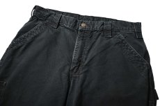 画像2: 08' Used Carhartt B151 Canvas Utility Work Pants Black カーハート (2)