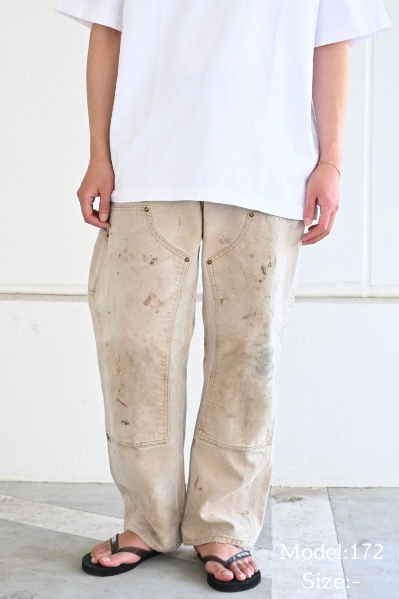 画像9: 16' Used Carhartt Duck Double Knee Carpenter Pants Brown カーハート (9)