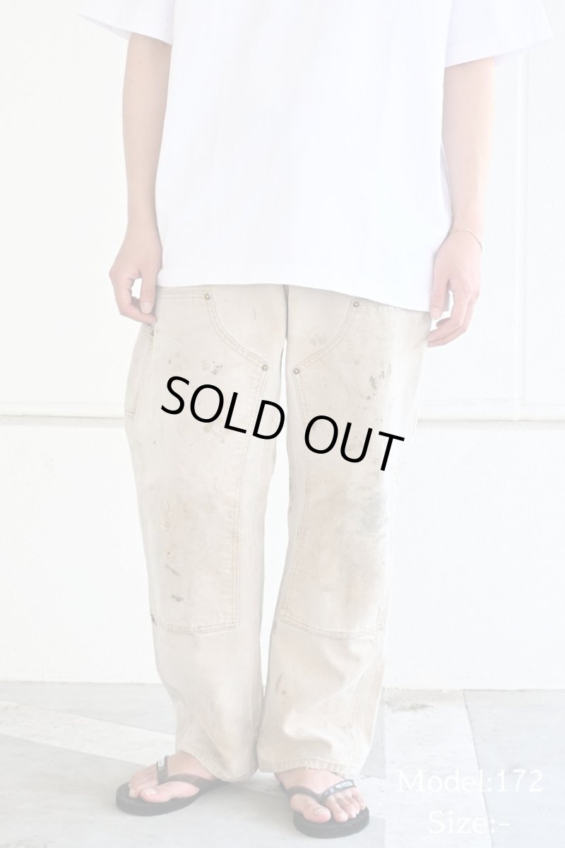 画像9: 16' Used Carhartt Duck Double Knee Carpenter Pants Brown カーハート (9)