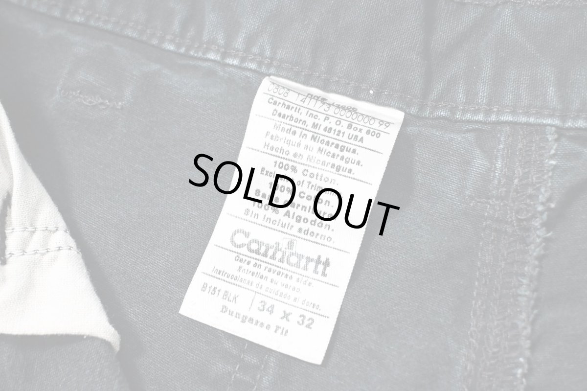 画像6: 08' Used Carhartt B151 Canvas Utility Work Pants Black カーハート (6)