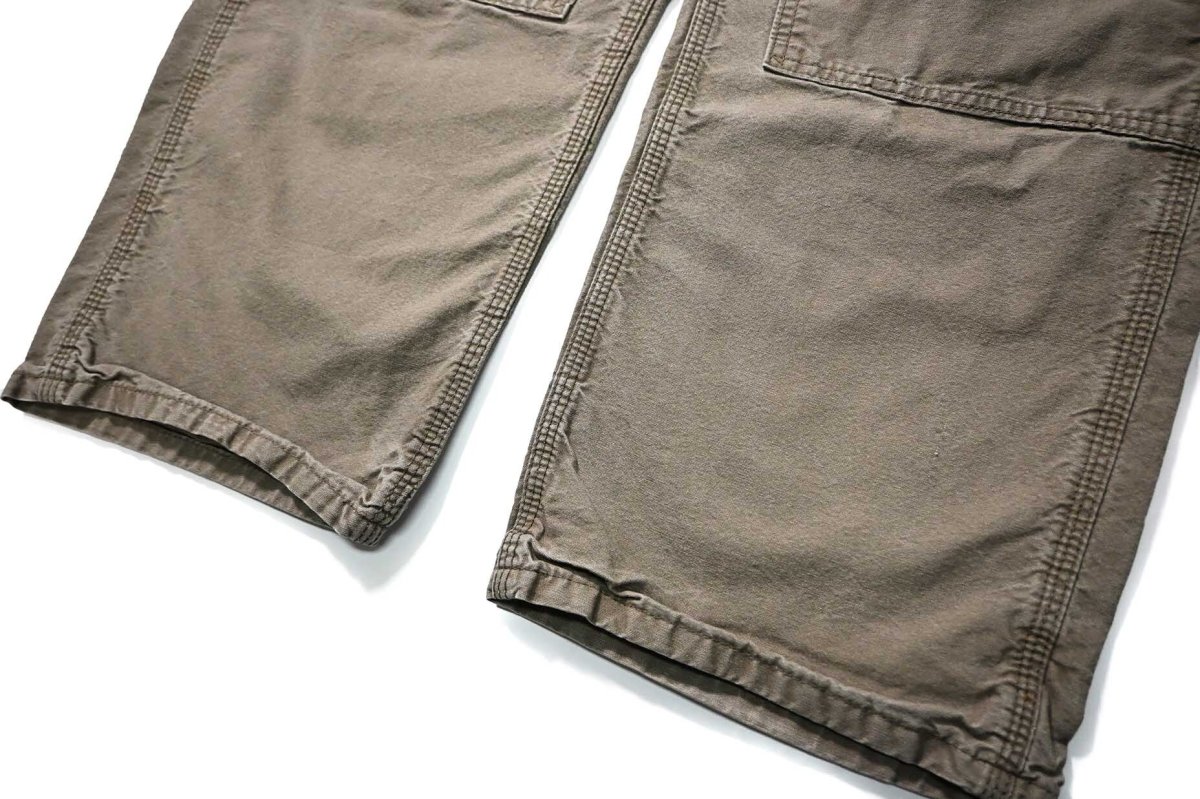 画像3: 16' Used Carhartt B195 Double Knee Canvas Utility Work Pants Light Brown カーハート (3)