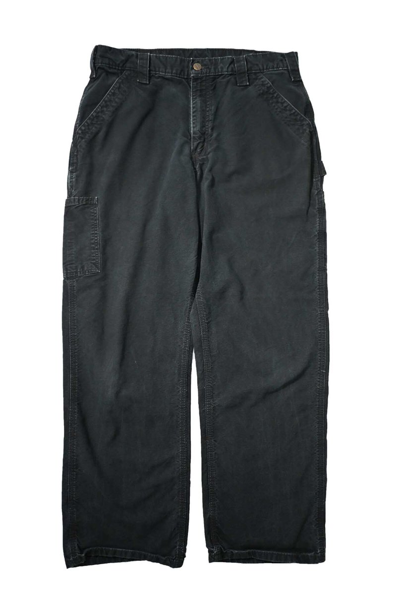 画像1: 08' Used Carhartt B151 Canvas Utility Work Pants Black カーハート (1)