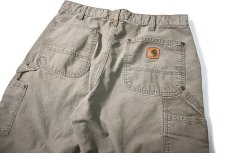 画像5: 16' Used Carhartt B195 Double Knee Canvas Utility Work Pants Light Brown カーハート (5)