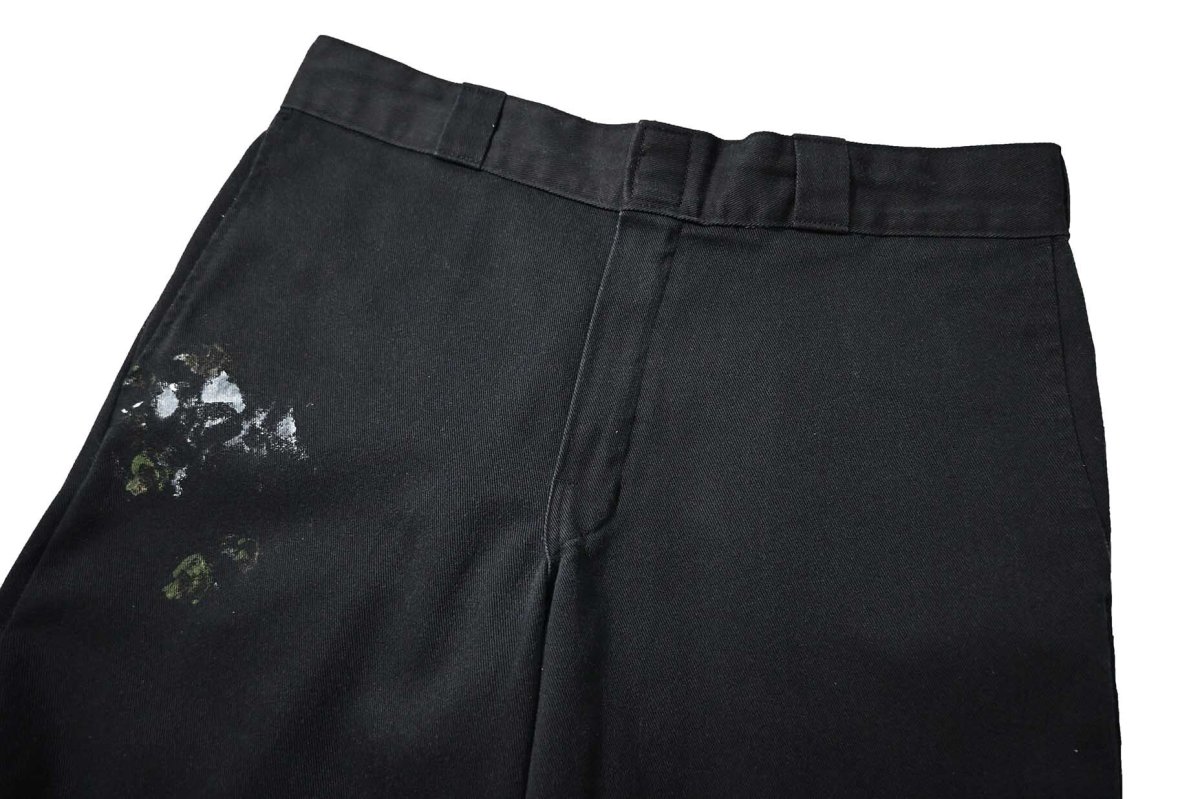 画像2: Used Dickies 874 Flex Painted Work Pants Black (2)
