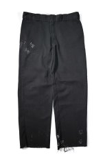 画像1: Used Dickies 874 Flex Painted Work Pants Black (1)