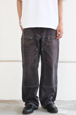 画像9: 19' Used Carhartt Duck Double Knee Carpenter Pants Black made in USA カーハート (9)