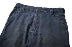 画像2: 19' Used Carhartt B151 Canvas Utility Work Pants Navy カーハート (2)