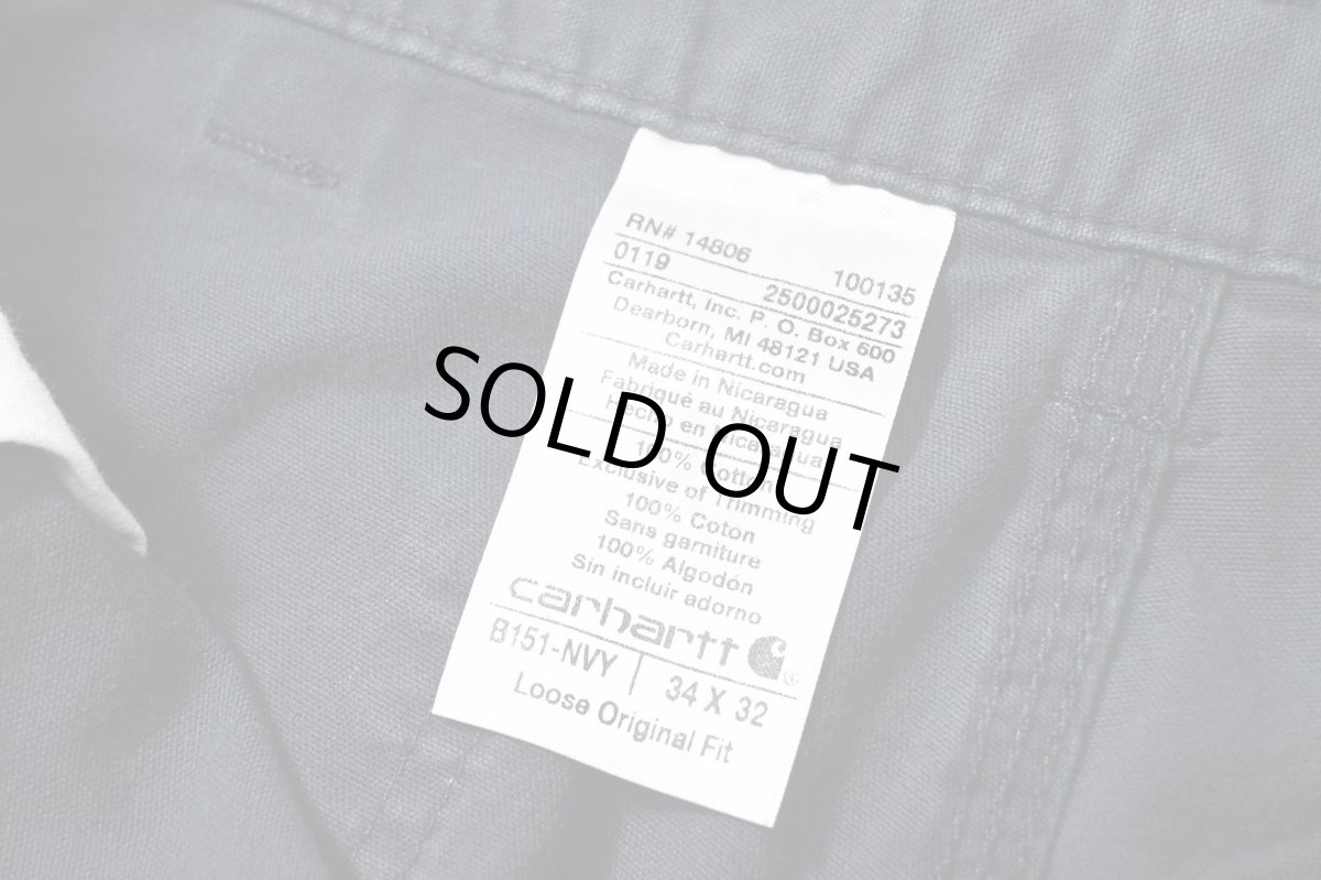 画像6: 19' Used Carhartt B151 Canvas Utility Work Pants Navy カーハート (6)