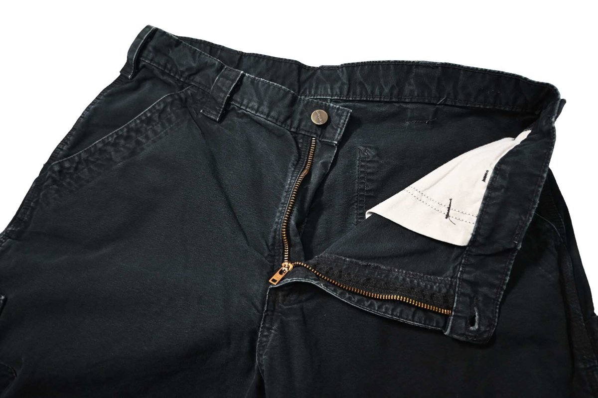 画像5: 08' Used Carhartt B151 Canvas Utility Work Pants Black カーハート (5)