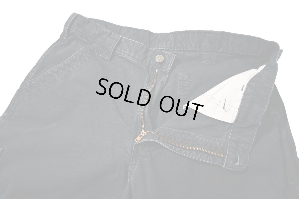 画像5: 08' Used Carhartt B151 Canvas Utility Work Pants Black カーハート (5)