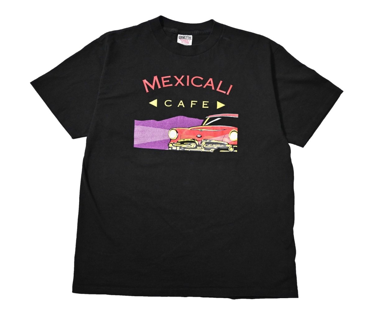 画像1: 90s Used Mexicali Cafe Print Tee made in USA (1)