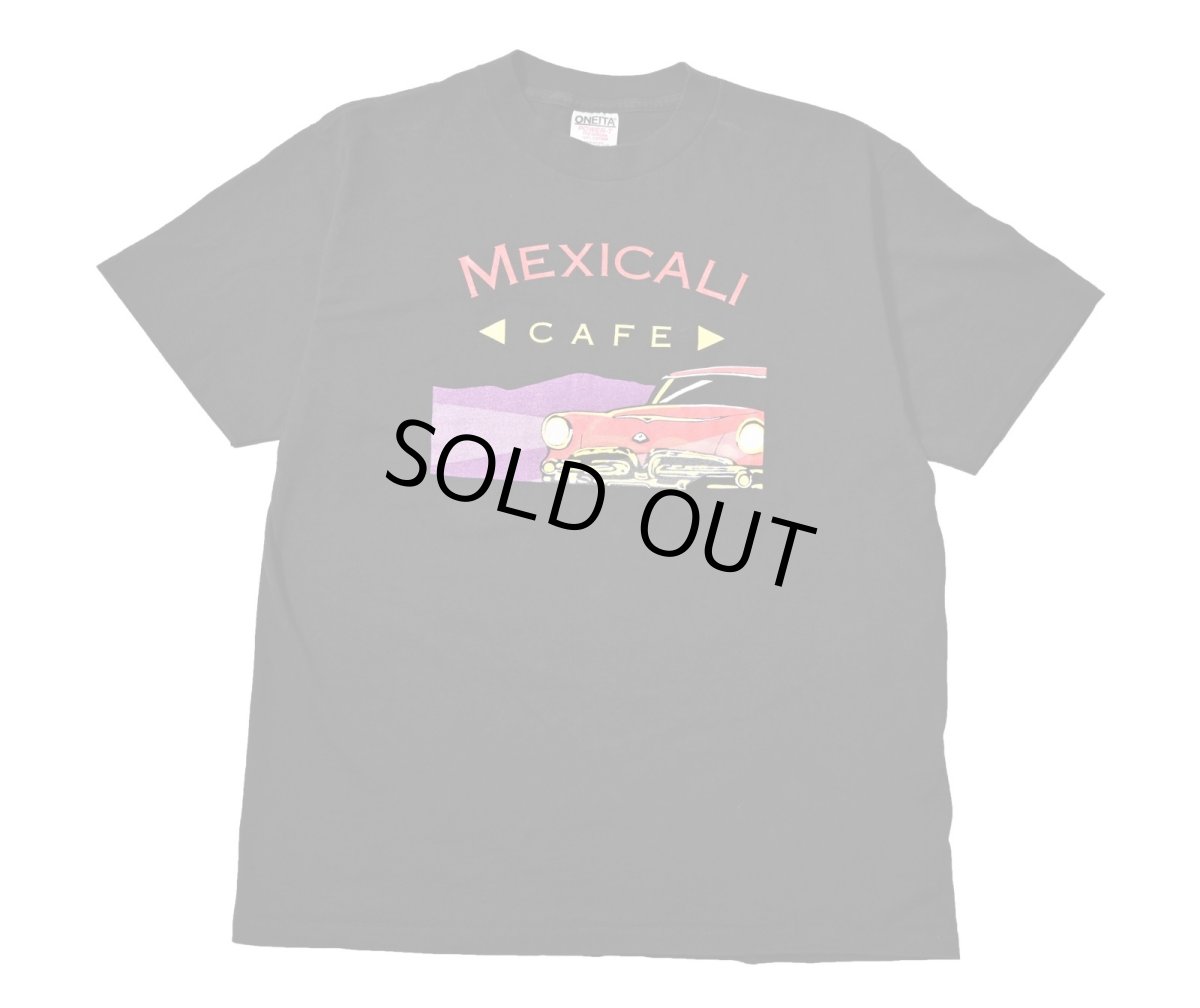 画像1: 90s Used Mexicali Cafe Print Tee made in USA (1)