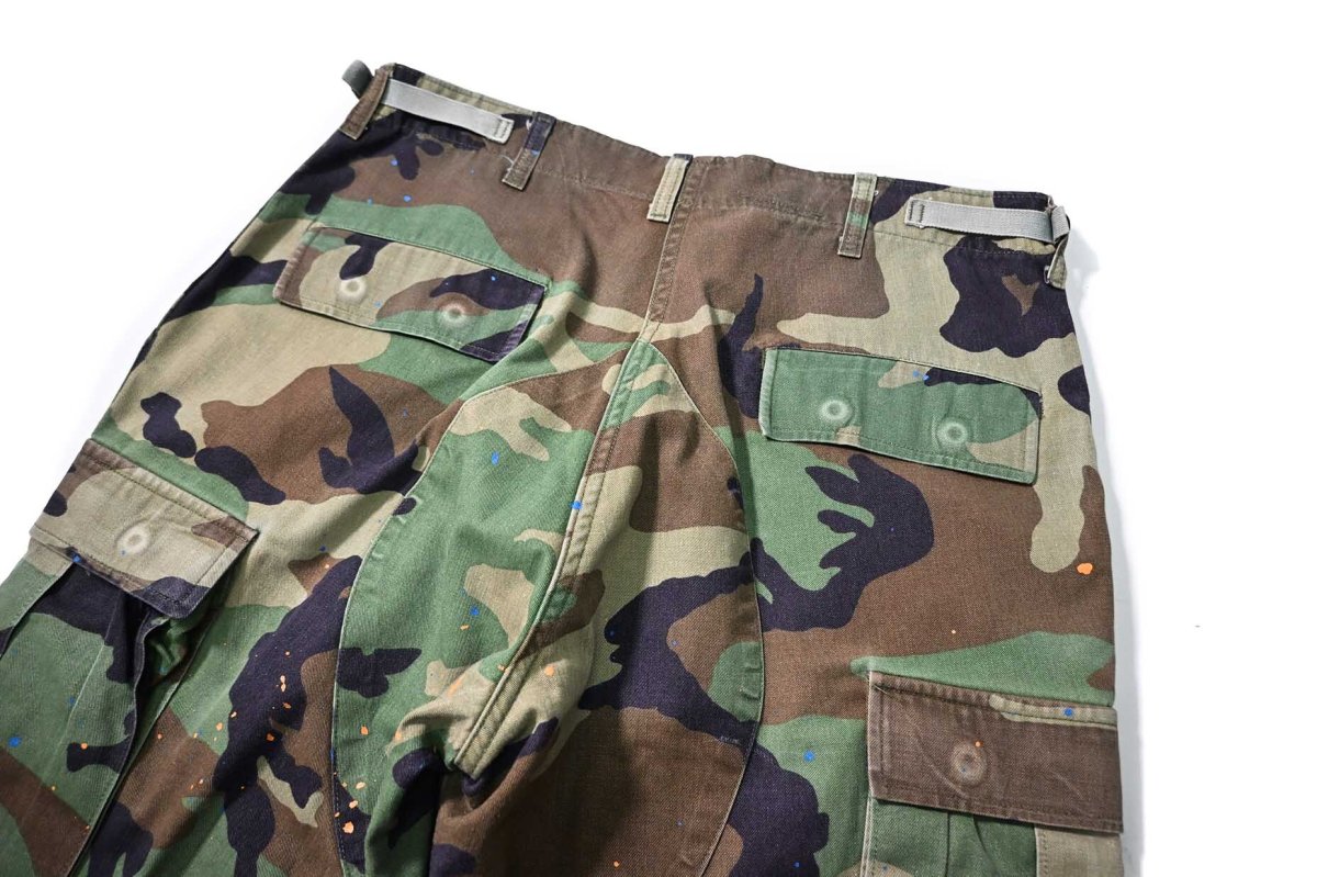 画像4: Used Us Army Painted Customized Combat Jorts Woodland Camo (4)