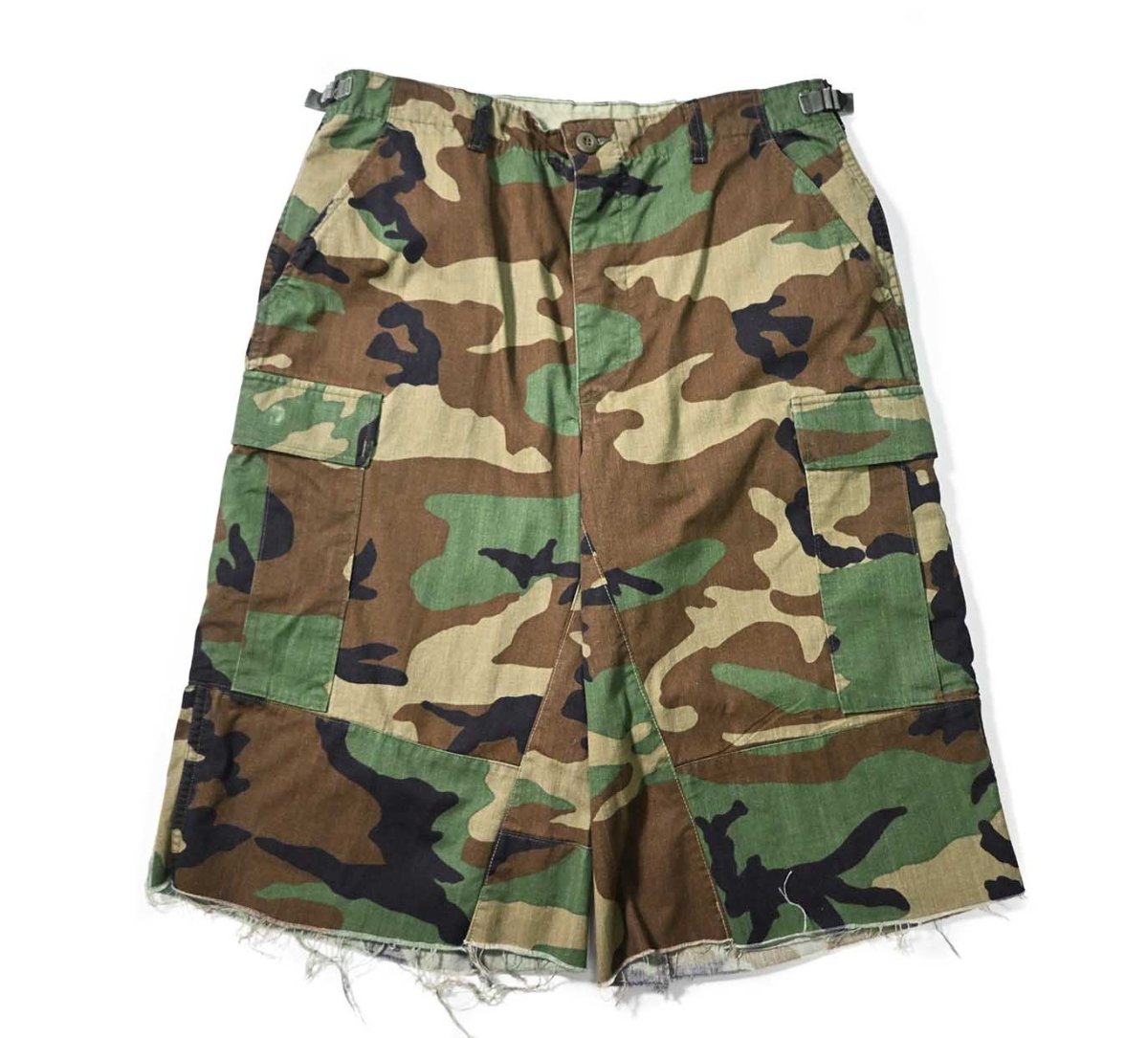 画像1: Used Us Army Customized Combat Jorts Woodland Camo (1)