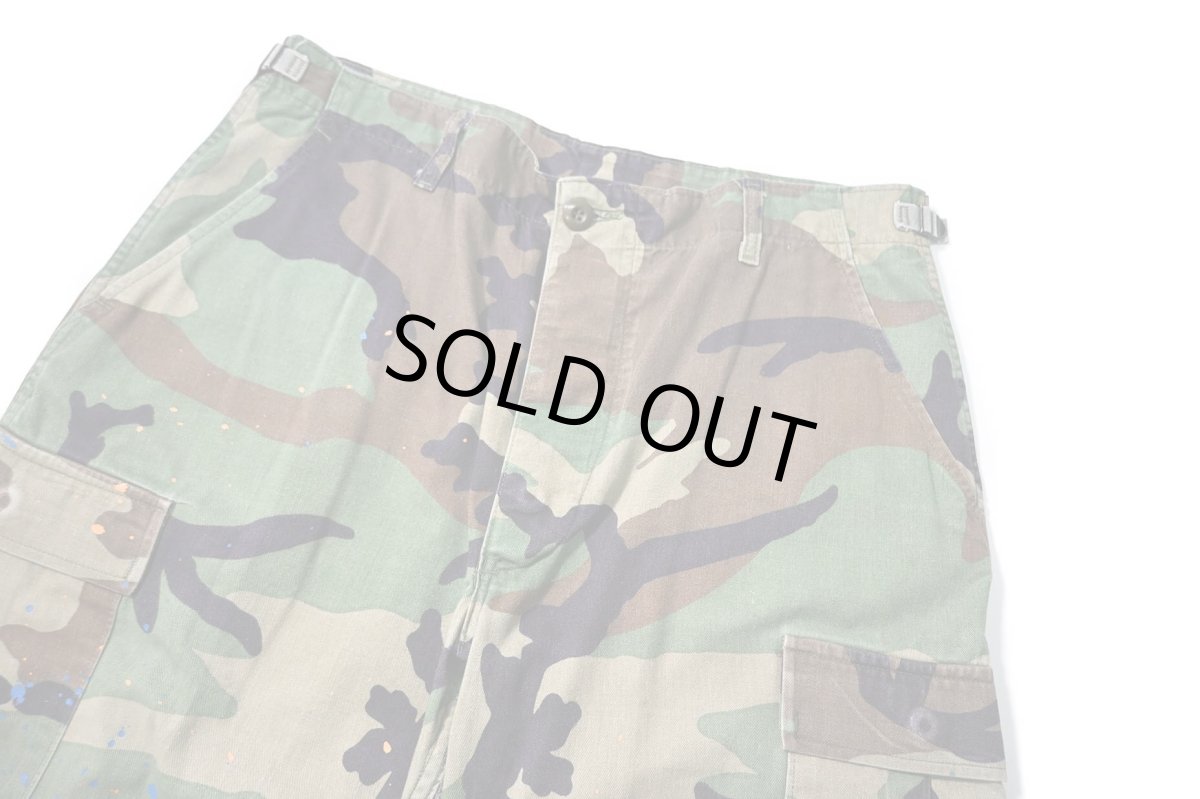 画像2: Used Us Army Painted Customized Combat Jorts Woodland Camo (2)