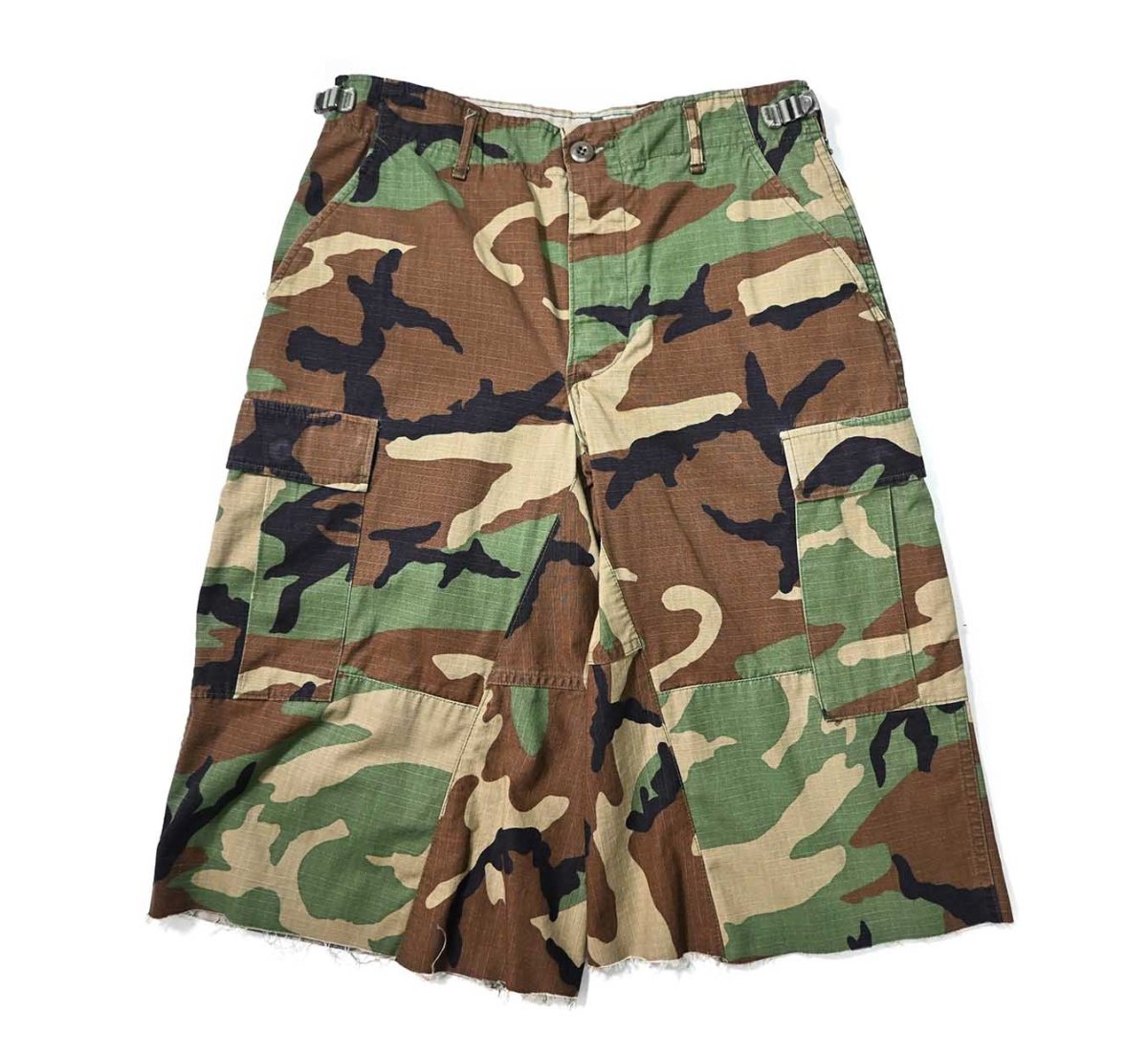 画像1: Used Us Army Customized Combat Jorts Woodland Camo (1)
