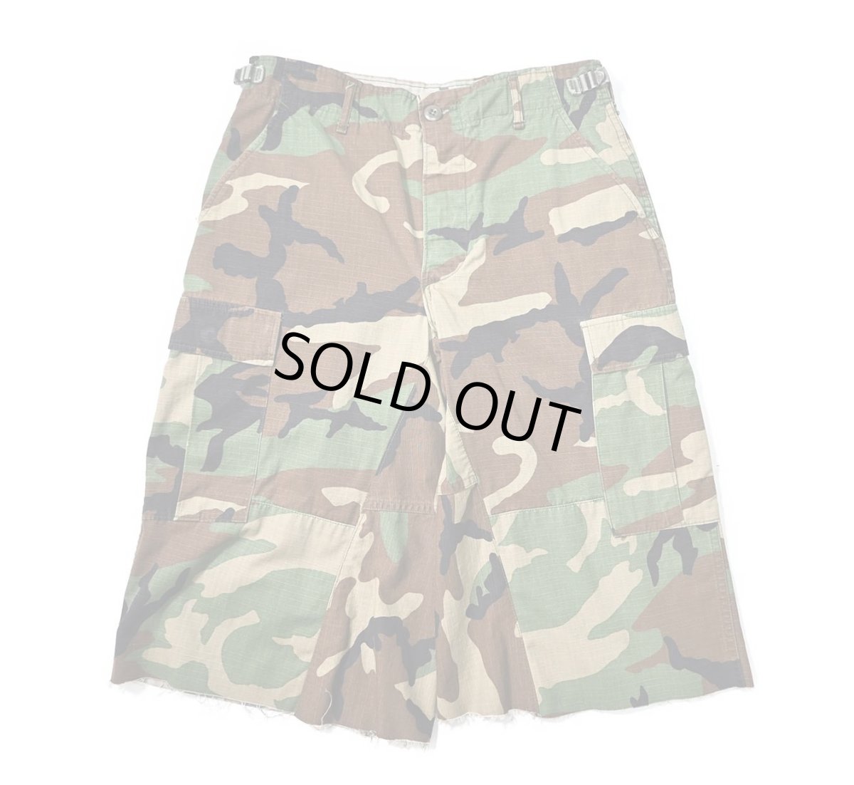 画像1: Used Us Army Customized Combat Jorts Woodland Camo (1)