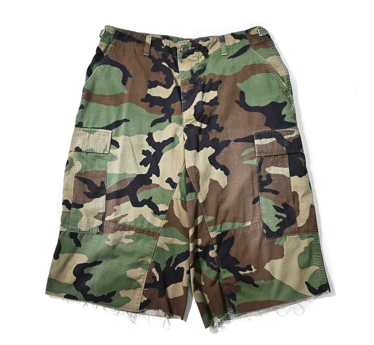 画像1: Used Us Army Customized Combat Jorts Woodland Camo (1)