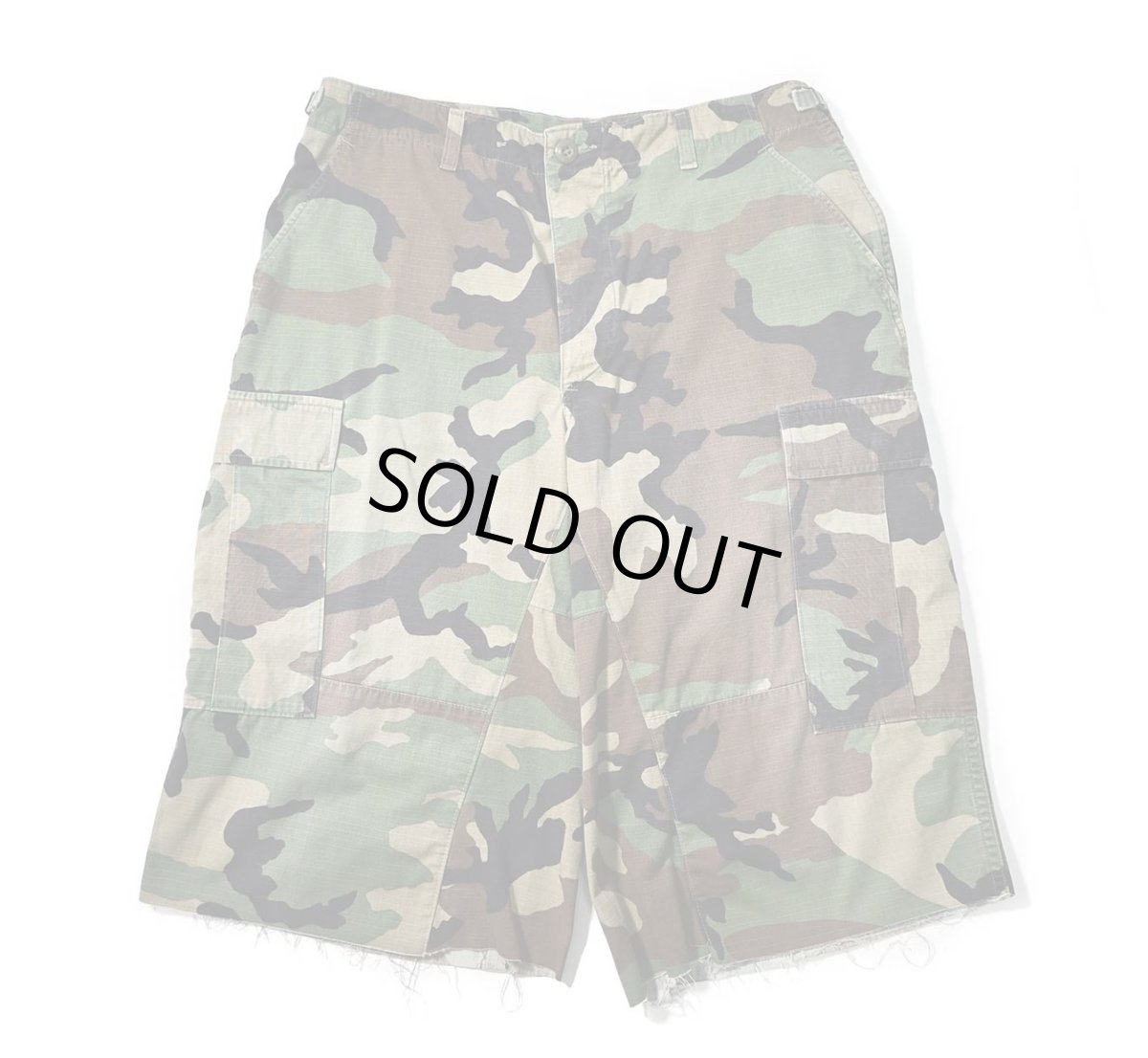 画像1: Used Us Army Customized Combat Jorts Woodland Camo (1)