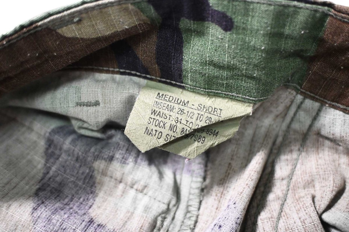 画像6: Used Us Army Customized Combat Jorts Woodland Camo (6)