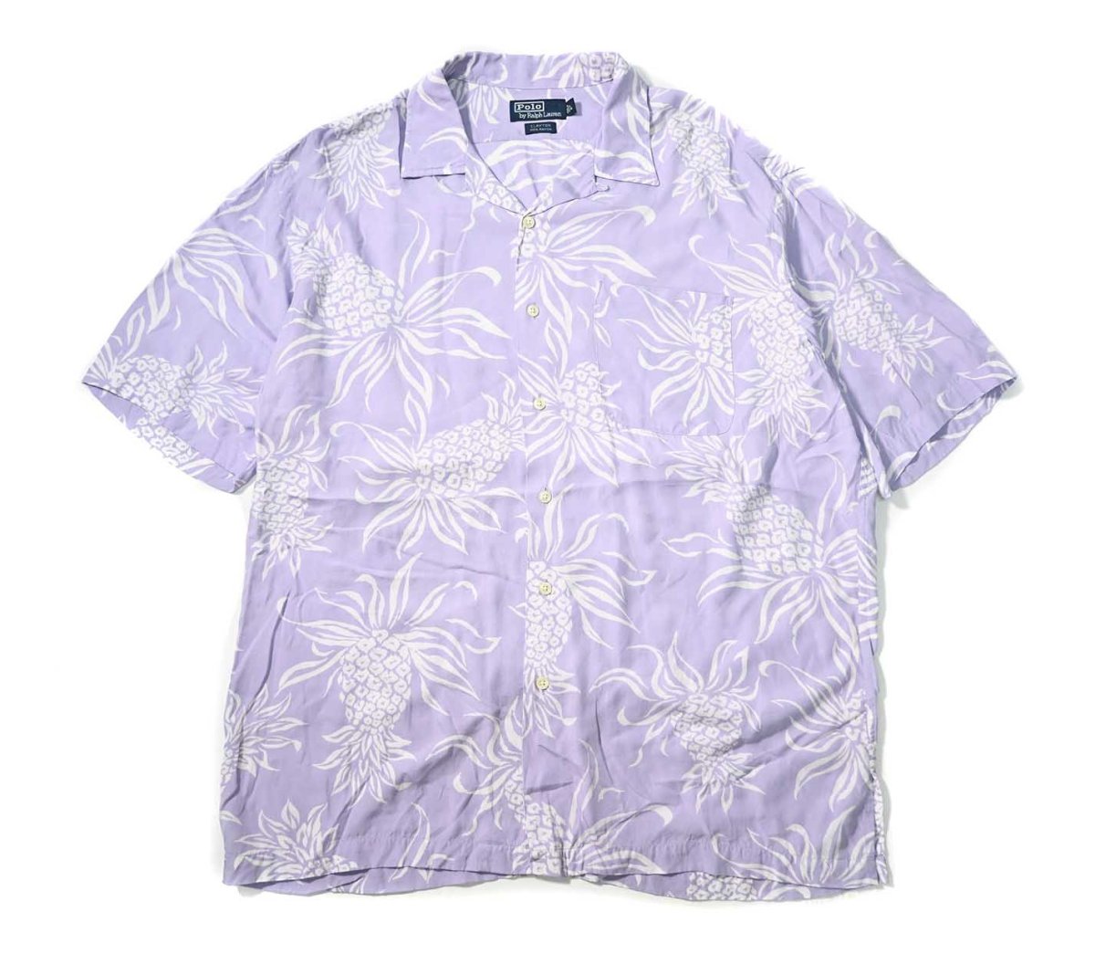画像1: 90-00s Used Polo Ralph Lauren Rayon Open Collar Shirt "Clayton" (1)