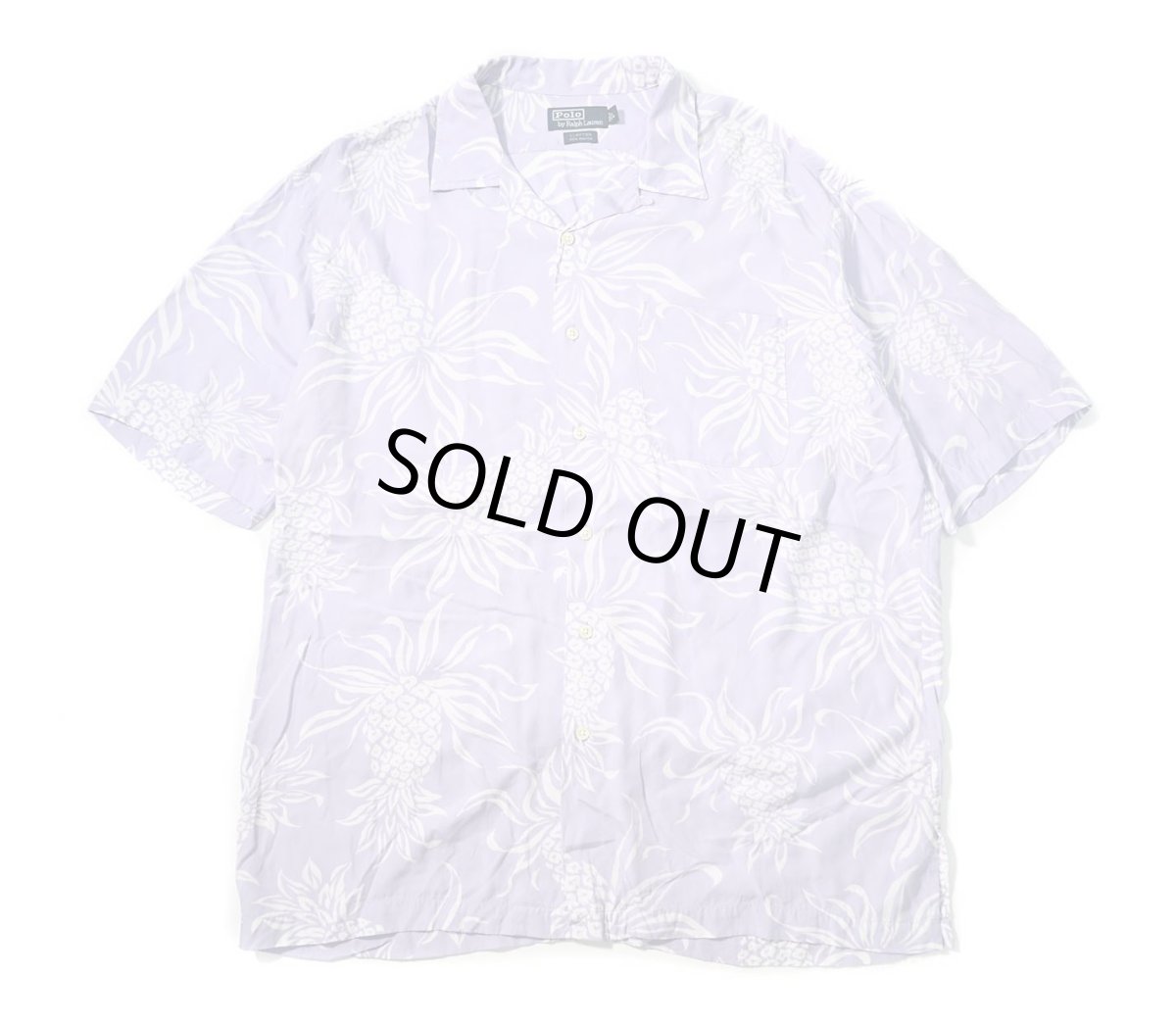 画像1: 90-00s Used Polo Ralph Lauren Rayon Open Collar Shirt "Clayton" (1)