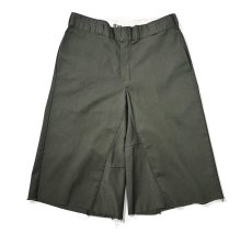 画像1: Used Dickies 874 Customized Jorts Olive Green (1)