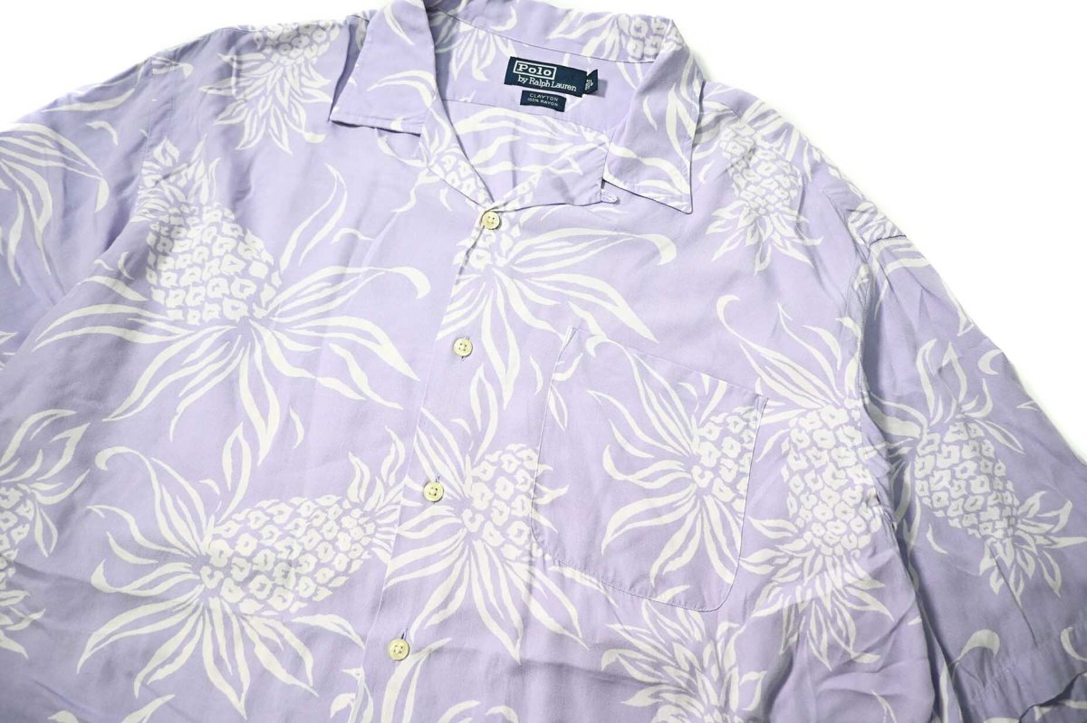 画像2: 90-00s Used Polo Ralph Lauren Rayon Open Collar Shirt "Clayton" (2)