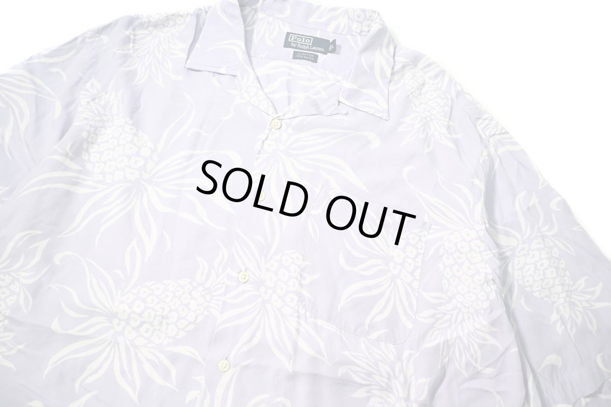 画像2: 90-00s Used Polo Ralph Lauren Rayon Open Collar Shirt "Clayton" (2)