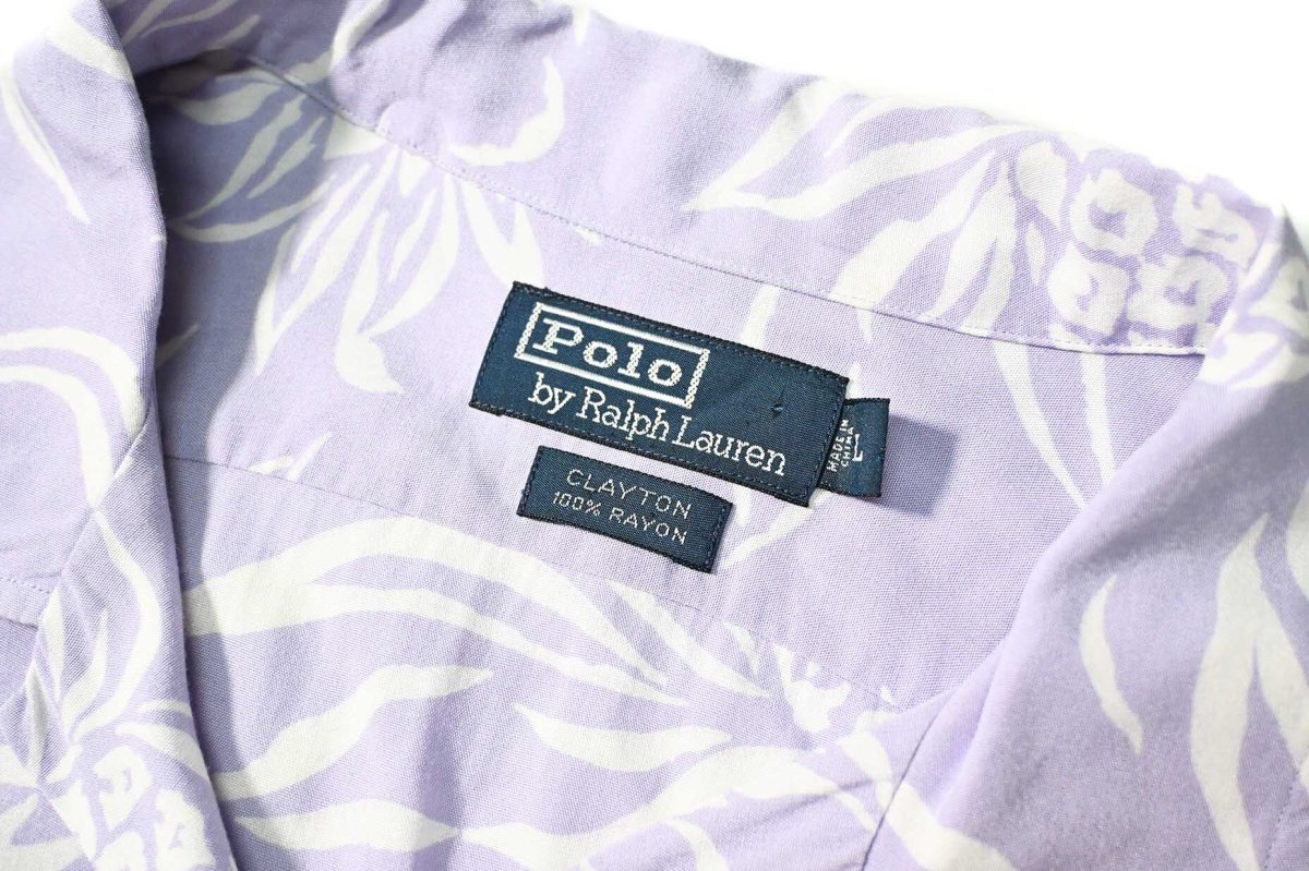 画像4: 90-00s Used Polo Ralph Lauren Rayon Open Collar Shirt "Clayton" (4)