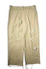 画像1: Used Dickies 874 Painted Work Pants Khaki (1)