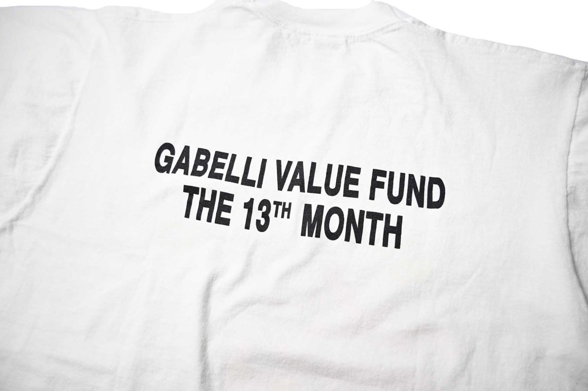 画像6: 90s Used Gabelli Value Fund Parody Print Tee made in USA (6)