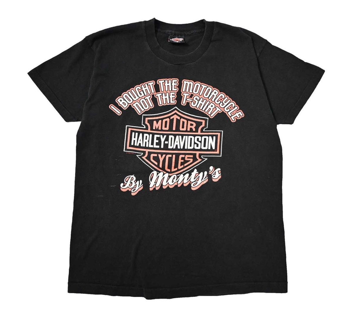 画像1: 80s Used Harley-Davidson Print Tee made in USA (1)