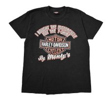画像1: 80s Used Harley-Davidson Print Tee made in USA (1)