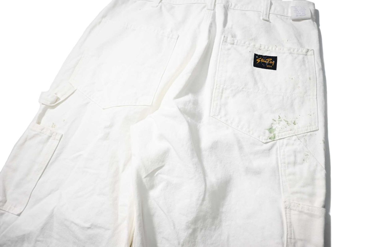 画像4: Used Stan Ray Painted Painter Pants White made in USA (4)