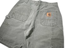 画像3: 04' Used Carhartt Duck Work Shorts Moss made in USA (3)