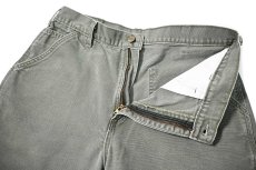 画像4: 04' Used Carhartt Duck Work Shorts Moss made in USA (4)