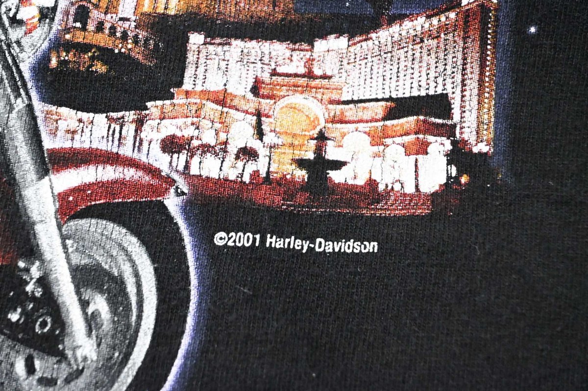 画像3: 00s Used Harley-Davidson Cafe Print Tee made in USA (3)