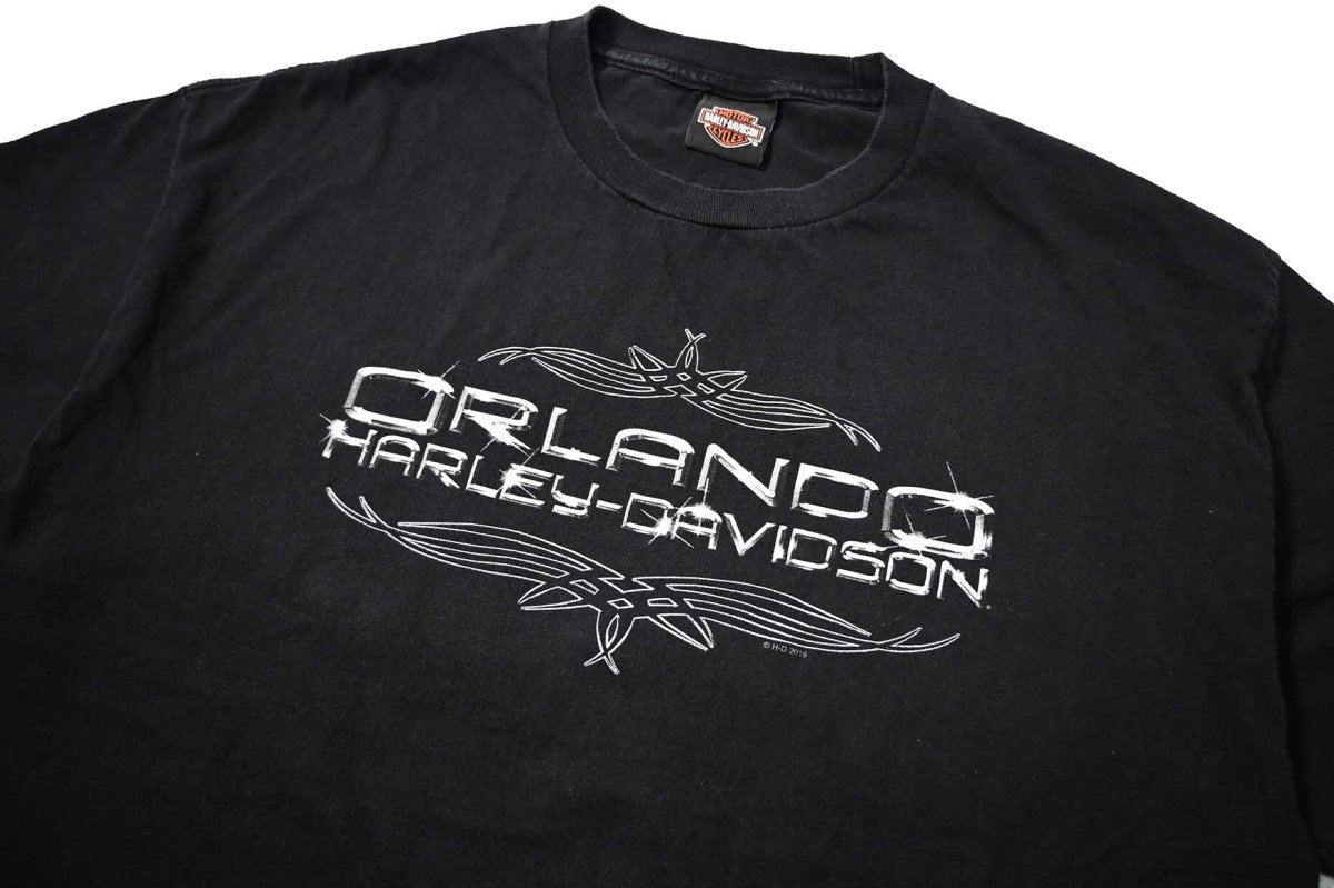 画像2: Used Harley-Davidson Print Tee (2)