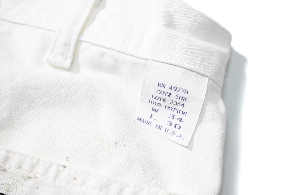 画像5: Used Stan Ray Painted Painter Pants White made in USA (5)