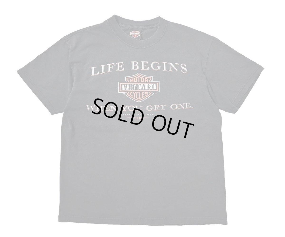 画像1: 00s Used Harley-Davidson Print Tee made in USA (1)