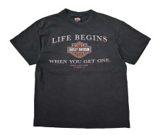 画像1: 00s Used Harley-Davidson Print Tee made in USA (1)